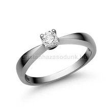 E2FZF - FEHÉR ZAFÍR köves Fehér arany Eljegyzési Gyűrű