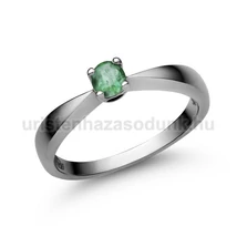 E2FS - SMARAGD köves Fehér arany Eljegyzési Gyűrű