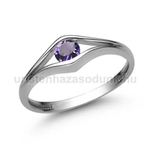 E302FM - AMETISZT köves Fehér arany Eljegyzési Gyűrű