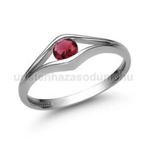 E302FR - RUBIN köves Fehér arany Eljegyzési gyűrű