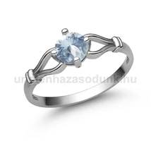 E303FK - AKVAMARIN köves Fehér arany Eljegyzési Gyűrű
