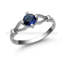 E303FZK - KÉK ZAFÍR köves Fehér arany Eljegyzési Gyűrű