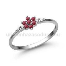 E306FR_B - RUBIN - GYÉMÁNT köves Fehér arany Eljegyzési gyűrű E306FR_B - RUBIN - GYÉMÁNT köves Fehér arany Eljegyzési gyűrű