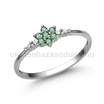 E306FS_C - SMARAGD - CIRKÓNIA köves Fehér arany Eljegyzési Gyűrű E306FS_C - SMARAGD - CIRKÓNIA köves Fehér arany Eljegyzési Gyűrű