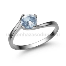 E307FK - AKVAMARIN köves Fehér arany Eljegyzési Gyűrű
