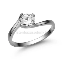 E307FZF - FEHÉR ZAFÍR köves Fehér arany Eljegyzési Gyűrű