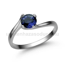 E307FZK - KÉK ZAFÍR köves Fehér arany Eljegyzési Gyűrű