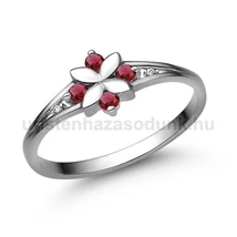 E308FR_B - RUBIN - GYÉMÁNT köves Fehér arany Eljegyzési gyűrű E308FR_B - RUBIN - GYÉMÁNT köves Fehér arany Eljegyzési gyűrű