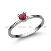 E309FR - RUBIN köves Fehér arany Eljegyzési gyűrű