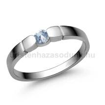 E310FK - AKVAMARIN köves Fehér arany Eljegyzési Gyűrű