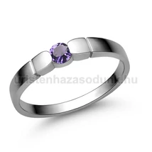 E310FM - AMETISZT köves Fehér arany Eljegyzési Gyűrű