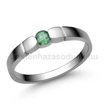 E310FS - SMARAGD köves Fehér arany Eljegyzési Gyűrű