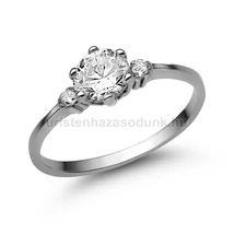 E312FC - CIRKÓNIA köves Fehér arany Eljegyzési Gyűrű