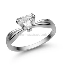 E313FC - CIRKÓNIA köves Fehér arany Eljegyzési Gyűrű