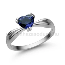 E313FZK - KÉK ZAFÍR köves Fehér arany Eljegyzési Gyűrű
