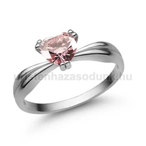 E313FZR - RÓZSASZÍN ZAFÍR köves Fehér arany Eljegyzési Gyűrű