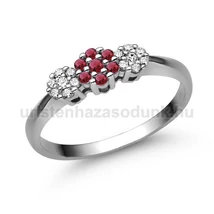 E314FR_C - RUBIN - CIRKÓNIA köves Fehér arany Eljegyzési gyűrű E314FR_C - RUBIN - CIRKÓNIA köves Fehér arany Eljegyzési gyűrű