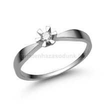 E315FC - CIRKÓNIA köves Fehér arany Eljegyzési Gyűrű