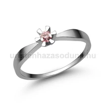 E315FZR - RÓZSASZÍN ZAFÍR köves Fehér arany Eljegyzési Gyűrű
