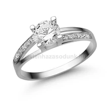 E317FC - CIRKÓNIA köves Fehér arany Eljegyzési Gyűrű