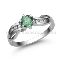 E318FS_C - SMARAGD - CIRKÓNIA köves Fehér arany Eljegyzési Gyűrű E318FS_C - SMARAGD - CIRKÓNIA köves Fehér arany Eljegyzési Gyűrű