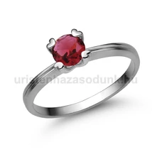 E319FR - RUBIN köves Fehér arany Eljegyzési gyűrű