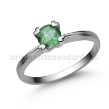 E319FS - SMARAGD köves Fehér arany Eljegyzési Gyűrű