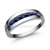 E320FZK - KÉK ZAFÍR köves Fehér arany Eljegyzési Gyűrű