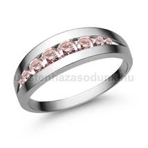 E320FZR - RÓZSASZÍN ZAFÍR köves Fehér arany Eljegyzési Gyűrű