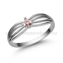 E321FZR - RÓZSASZÍN ZAFÍR köves Fehér arany Eljegyzési Gyűrű
