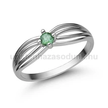 E321FS - SMARAGD köves Fehér arany Eljegyzési Gyűrű