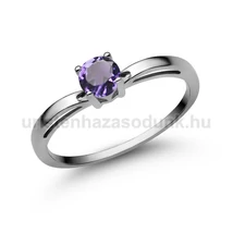 E322FM - AMETISZT köves Fehér arany Eljegyzési Gyűrű