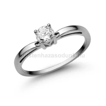 E322FC - CIRKÓNIA köves Fehér arany Eljegyzési Gyűrű