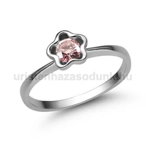 E323FZR - RÓZSASZÍN ZAFÍR köves Fehér arany Eljegyzési Gyűrű