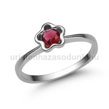 E323FR - RUBIN köves Fehér arany Eljegyzési gyűrű