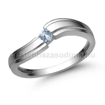 E325FK - AKVAMARIN köves Fehér arany Eljegyzési Gyűrű
