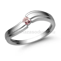 E325FZR - RÓZSASZÍN ZAFÍR köves Fehér arany Eljegyzési Gyűrű