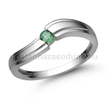 E325FS - SMARAGD köves Fehér arany Eljegyzési Gyűrű