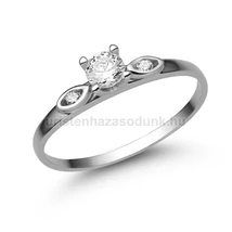 E327FB28 - GYÉMÁNT:  0.28 CT (4.0mm Ø) Eljegyzési Gyűrű