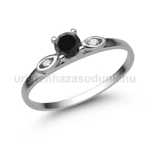 E327FBB_B - FEKETE GYÉMÁNT - GYÉMÁNT köves Fehér arany Eljegyzési gyűrű E327FBB_B - FEKETE GYÉMÁNT - GYÉMÁNT köves Fehér arany Eljegyzési gyűrű