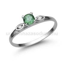 E327FS_B - SMARAGD - GYÉMÁNT köves Fehér arany Eljegyzési Gyűrű E327FS_B - SMARAGD - GYÉMÁNT köves Fehér arany Eljegyzési Gyűrű