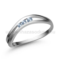 E329FK - AKVAMARIN köves Fehér arany Eljegyzési Gyűrű