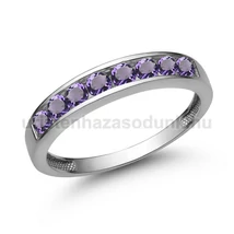 E330FM - AMETISZT köves Fehér arany Eljegyzési Gyűrű