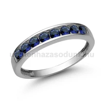 E330FZK - KÉK ZAFÍR köves Fehér arany Eljegyzési Gyűrű