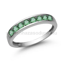 E330FS - SMARAGD köves Fehér arany Eljegyzési Gyűrű