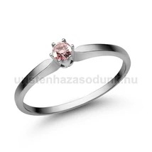 E331FZR - RÓZSASZÍN ZAFÍR köves Fehér arany Eljegyzési Gyűrű