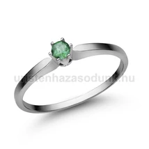 E331FS - SMARAGD köves Fehér arany Eljegyzési Gyűrű