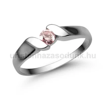 E332FZR - RÓZSASZÍN ZAFÍR köves Fehér arany Eljegyzési Gyűrű