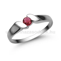 E332FR - RUBIN köves Fehér arany Eljegyzési gyűrű
