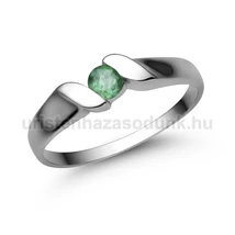 E332FS - SMARAGD köves Fehér arany Eljegyzési Gyűrű
